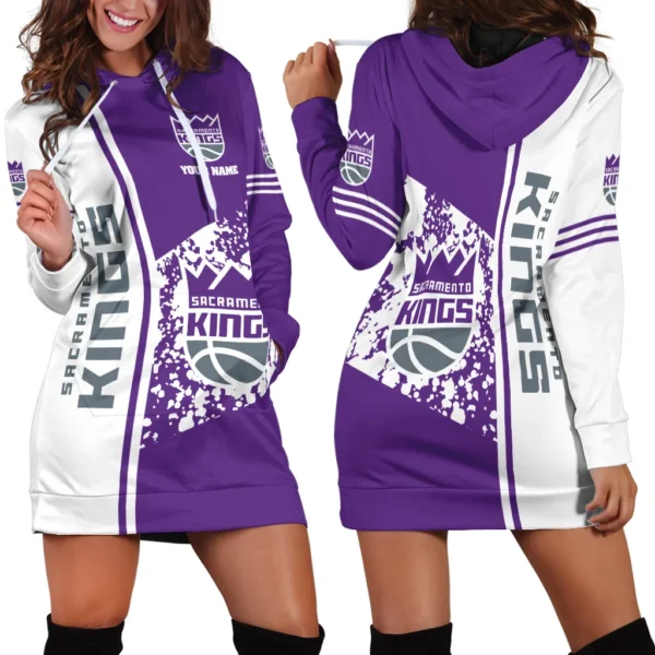 Basketball Lifestyle Fans Hoodie Dress For Women, Team Pride Hoodie Dress PTHDDSK1