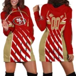 Red Helmet Tribe Hoodie Dress Women, All-Season Hoodie Dress PTHDDSF00