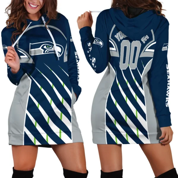 Puget Squad Hoodie Dress Women, Fan-Inspired Hoodie Dress PTHDDSS00