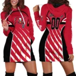 Scarlet Squad Hoodie Dress Women, Essential Women's Hoodie Dress PTHDDBB00