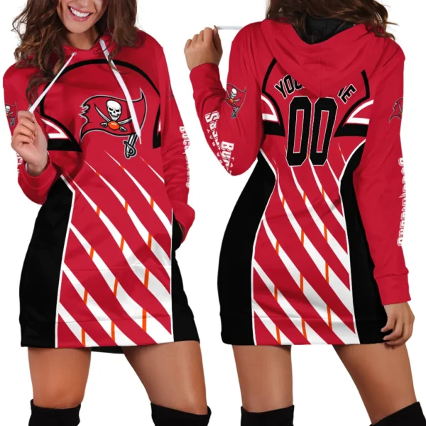 Scarlet Squad Hoodie Dress Women, Essential Women's Hoodie Dress PTHDDBB00