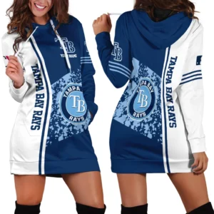 Always Devoted Together Hoodie Dress, Pullover Hoodie Dress Women For Baseball Fans PTHDD000MLB092025TBR