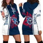 Blue Shields Hoodie Dress For Women, Athletic Spirit Hoodie Dress PTHDDTT01