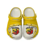 All Over Print Small Performance Car Clog, Automotive Lifestyle Inspired Shoes for Car Enthusiasts CAR168 - White