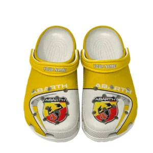 All Over Print Small Performance Car Clog, Automotive Lifestyle Inspired Shoes for Car Enthusiasts CAR168 - White