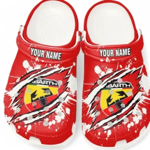 Custom Racing Car Inspired Clog All Over Print, Comfortable Slip-On Footwear for Auto Fans CAR560 - White