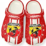 Rally Car Lover’s All Over Print Clog, Slip-On Shoes for Daily Comfort and Garage Style CAR620 - White