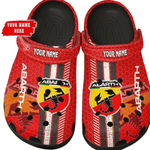 Trendy European Performance Car Themed Clog, Full Print Lightweight Footwear for Fans of Automotive Style CAR820 - Black