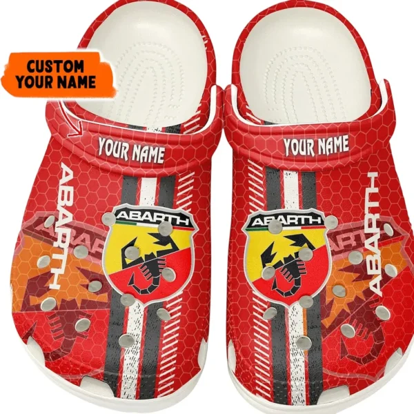 Custom Street Racing Style All Over Print Clog, Comfortable Slip-On Shoes for Everyday Wear CAR820 - White