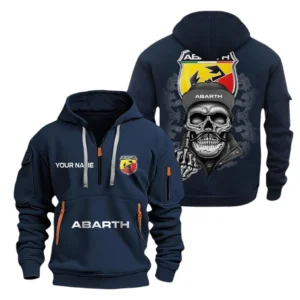 Hoodie Half Zipper Exclusive Logo Gift For Italian Racing Car Enthusiasts CAR166 - Navy