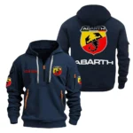 Hoodie Half Zipper Exclusive Logo Gift For Italian Racing Car Enthusiasts CAR200 - Navy