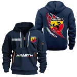 Hoodie Half Zipper Exclusive Logo Gift For Street Racing Car Enthusiasts CAR170 - Navy