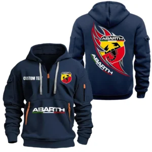 Hoodie Half Zipper Exclusive Logo Gift For Street Racing Car Enthusiasts CAR170 - Navy