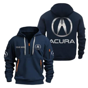 Hoodie Half Zipper Exclusive Logo Gift For Everyday Performance Drivers Enthusiasts CAR200 - Navy