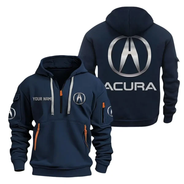 Hoodie Half Zipper Exclusive Logo Gift For Everyday Performance Drivers Enthusiasts CAR200 - Navy