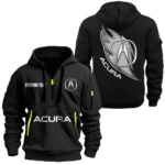 Hoodie Half Zipper Exclusive Logo Gift For Precision Driving Enthusiasts Enthusiasts CAR170 - Black