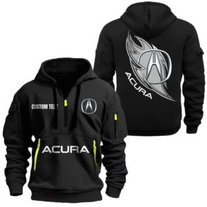 Hoodie Half Zipper Exclusive Logo Gift For Precision Driving Enthusiasts Enthusiasts CAR170 - Black