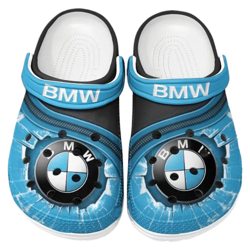Adventure Motorcycle Culture Clog, Stylish All Over Print Lightweight Shoes for Auto Fans and Streetwear Style CAR188 - Blue