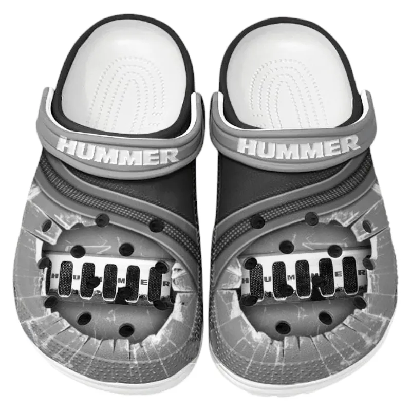Adventure Vehicle Lover’s All Over Print Clog, Slip-On Shoes for Daily Comfort and Garage Style CAR188 - Gray