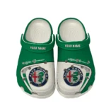 Custom Dynamic Engine Ride Inspired Clog All Over Print, Comfortable Slip-On Footwear for Auto Fans CAR168 - White