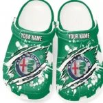 Custom Hot Hatchback Inspired Clog All Over Print, Comfortable Slip-On Footwear for Auto Fans CAR560 - White