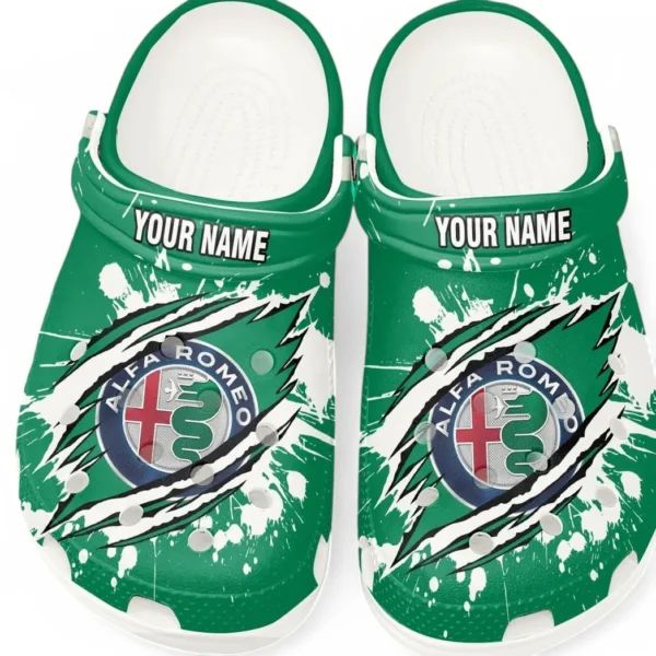 Custom Hot Hatchback Inspired Clog All Over Print, Comfortable Slip-On Footwear for Auto Fans CAR560 - White