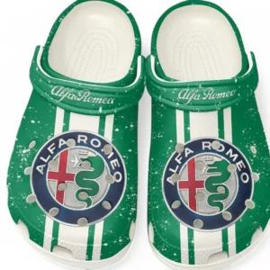 White Custom European Performance Car All Over Print Clog, Car Culture Inspired Footwear Gift for Men and Women CAR620
