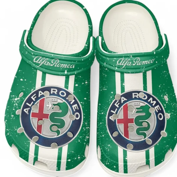 White Custom European Performance Car All Over Print Clog, Car Culture Inspired Footwear Gift for Men and Women CAR620