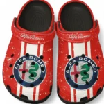 Custom Italian Sport Sedan All Over Print Clog, Comfortable Slip-On Shoes for Everyday Wear CAR620 - Black
