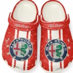 Street Racing Style Lover’s All Over Print Clog, Slip-On Shoes for Daily Comfort and Garage Style CAR620 - White