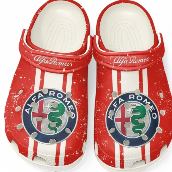 Street Racing Style Lover’s All Over Print Clog, Slip-On Shoes for Daily Comfort and Garage Style CAR620 - White