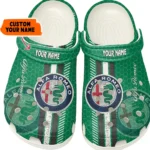 Personalized Elegant Touring Car Design Clog, Full Print Slip-On Footwear Gift for Car Lovers CAR820 - White