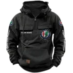 Classic Sport Coupe Tactical Quarter Zip Hoodie, Exclusive Logo Hoodie For Car Enthusiasts CAR164 - Black