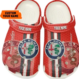 Luxury Roadster Culture Clog, Stylish All Over Print Lightweight Shoes for Auto Fans and Streetwear Style CAR820 - White