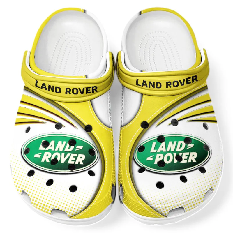 All Over Print All-Terrain SUV Manufacturer Clog, Automotive Lifestyle Inspired Shoes for Car Enthusiasts CAR181 - Yellow