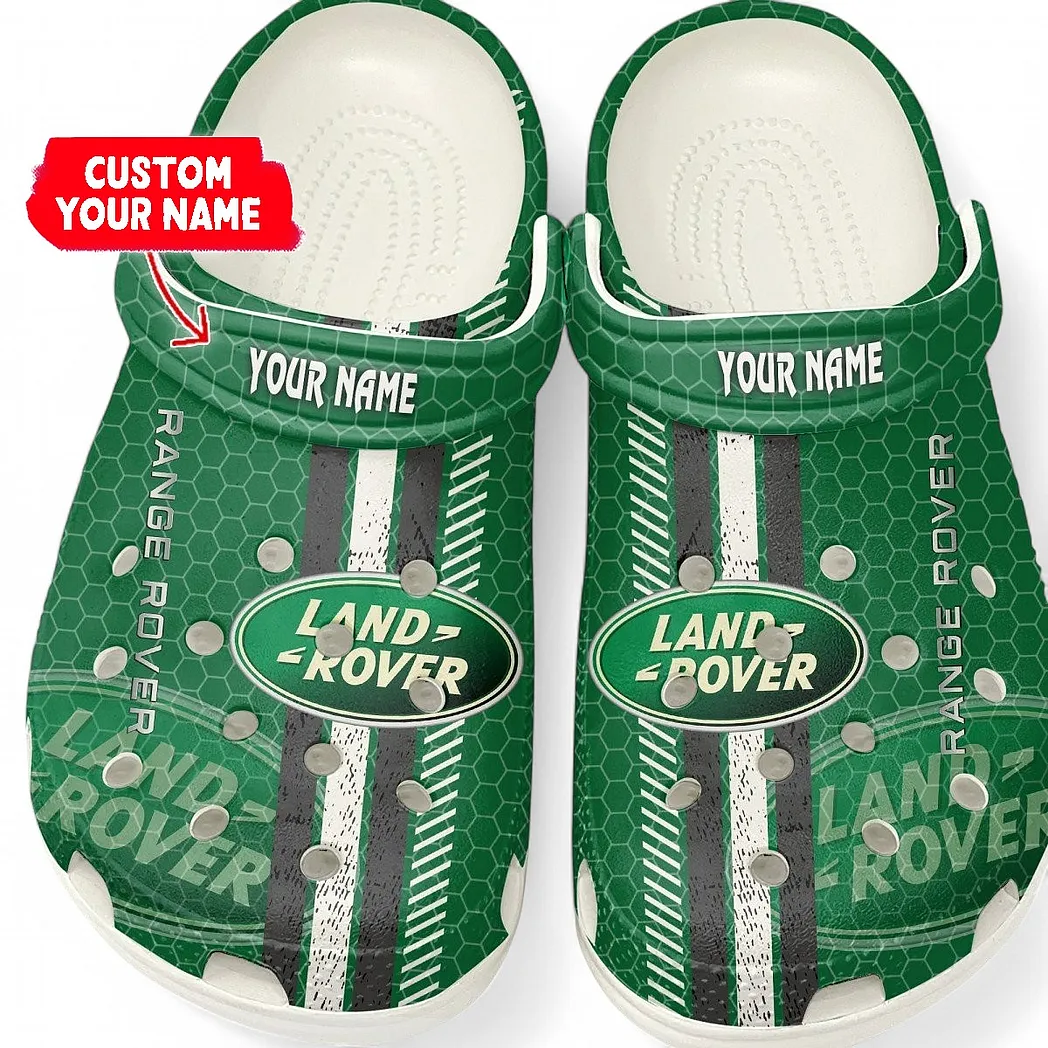 All Over Print All-Terrain SUV Manufacturer Clog, Automotive Lifestyle Inspired Shoes for Car Enthusiasts CAR820 - White