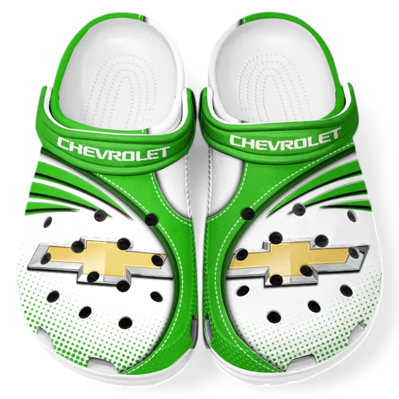 All Over Print American Pony Car Clog, Automotive Lifestyle Inspired Shoes for Car Enthusiasts CAR181 - Green