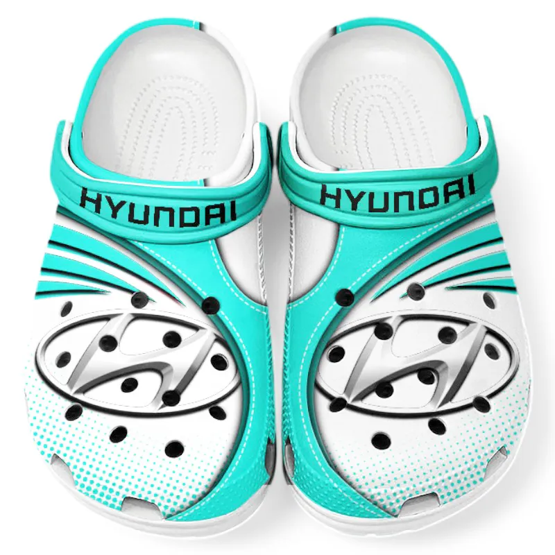 All Over Print City Car Clog, Automotive Lifestyle Inspired Shoes for Car Enthusiasts CAR181 - Cyan