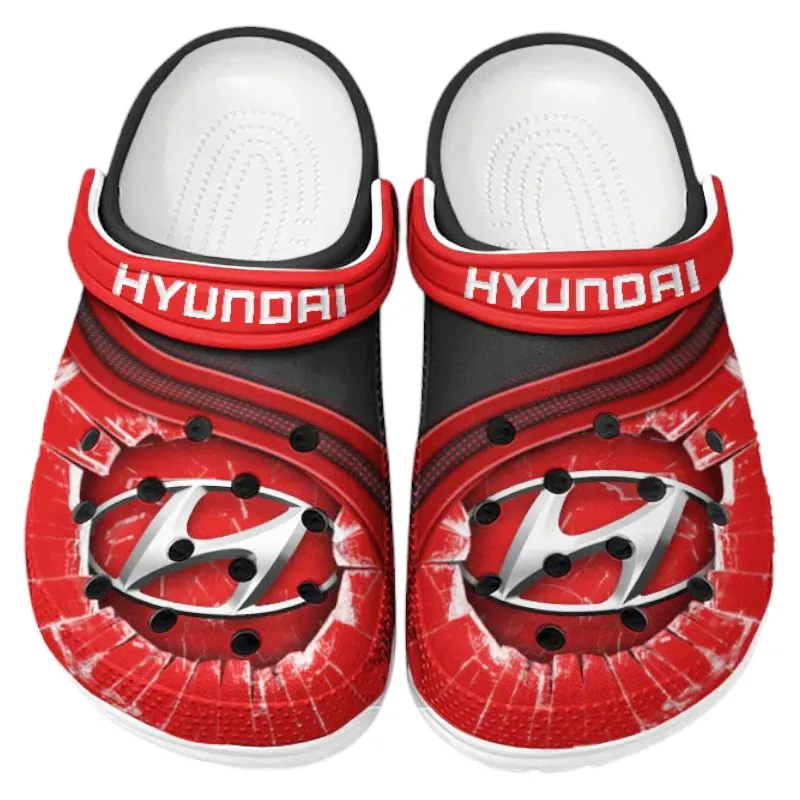 All Over Print City Car Clog, Automotive Lifestyle Inspired Shoes for Car Enthusiasts CAR188 - Red