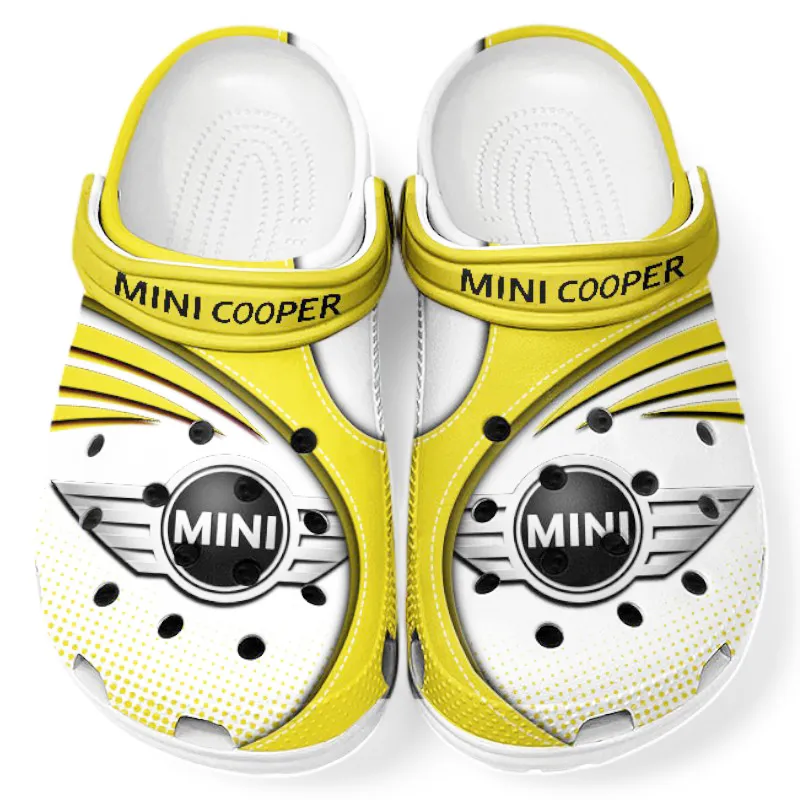 All Over Print City Hatchback Clog, Automotive Lifestyle Inspired Shoes for Car Enthusiasts CAR181 - Yellow