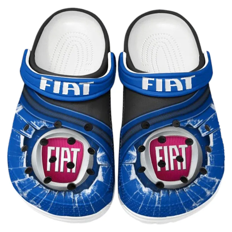 All Over Print Compact Utility Vehicle Clog, Automotive Lifestyle Inspired Shoes for Car Enthusiasts CAR188 - Blue