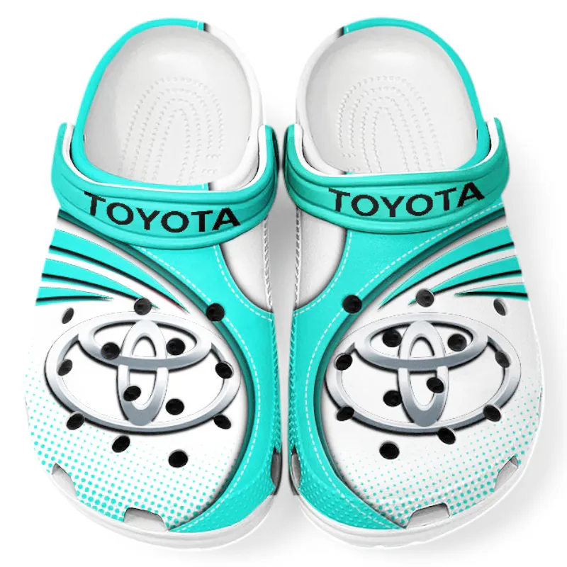 All Over Print Crossover SUV Clog, Automotive Lifestyle Inspired Shoes for Car Enthusiasts CAR181 - Cyan