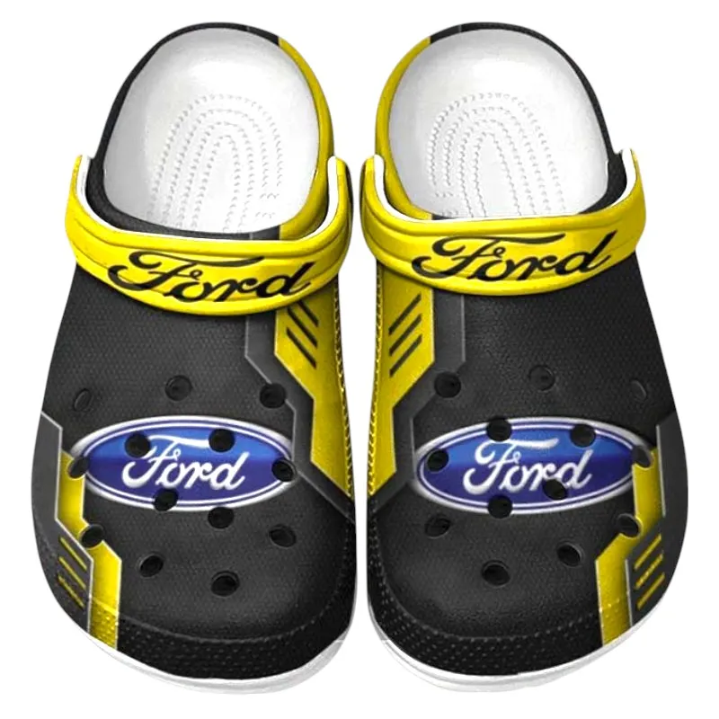 All Over Print Everyday Ride Clog, Automotive Lifestyle Inspired Shoes for Car Enthusiasts CAR185 - Yellow