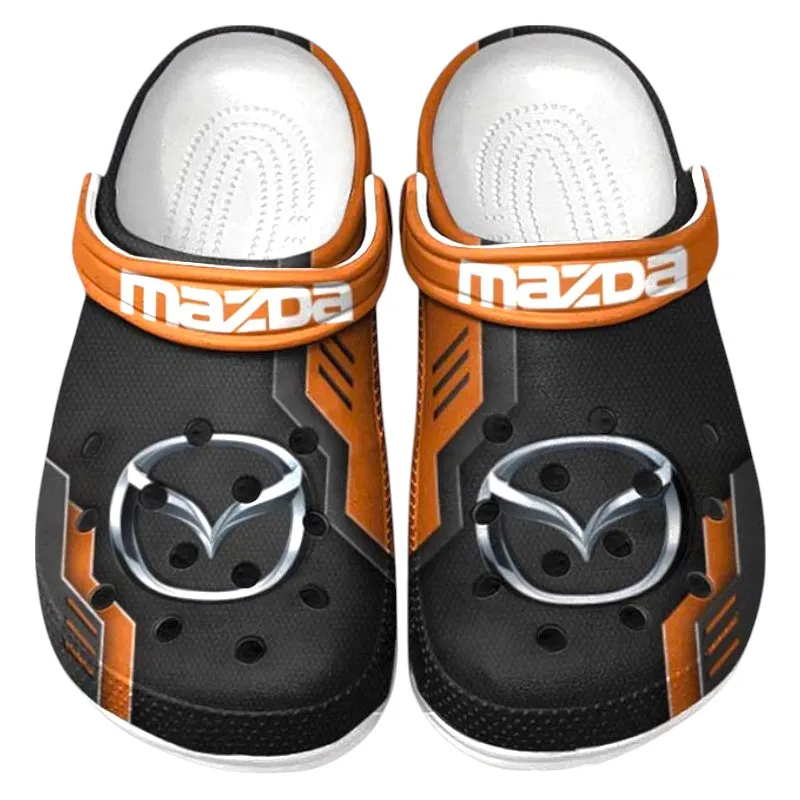 All Over Print Everyday Vehicle Clog, Automotive Lifestyle Inspired Shoes for Car Enthusiasts CAR185 - Orange