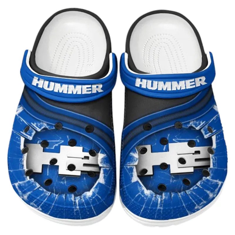 All Over Print Extreme Terrain SUV Clog, Automotive Lifestyle Inspired Shoes for Car Enthusiasts CAR188 - Blue