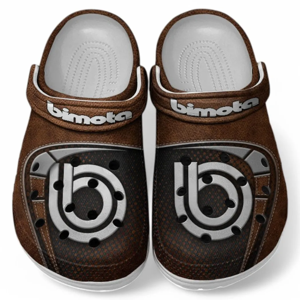 All Over Print Handcrafted Speed Motorcycle Clog, Automotive Lifestyle Inspired Shoes for Car Enthusiasts CAR183 - Brown