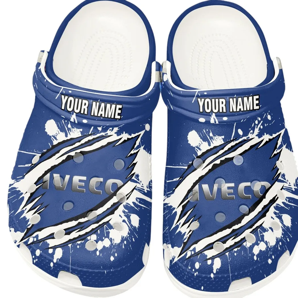 All Over Print Heavy-Duty Ride Clog, Automotive Lifestyle Inspired Shoes for Car Enthusiasts CAR153 - White