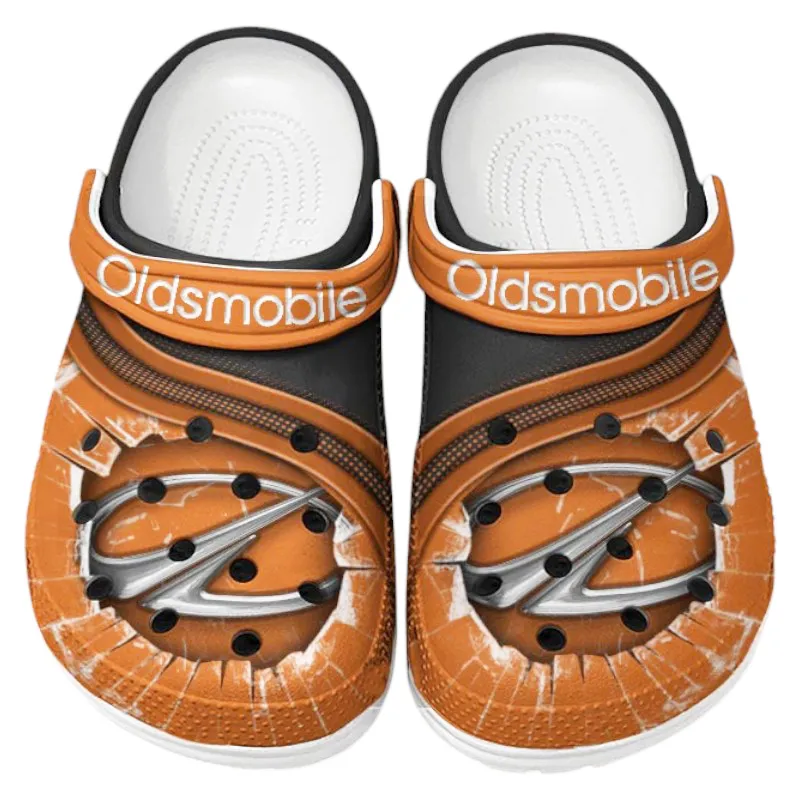 All Over Print Heritage Vehicle Clog, Automotive Lifestyle Inspired Shoes for Car Enthusiasts CAR188 - Orange