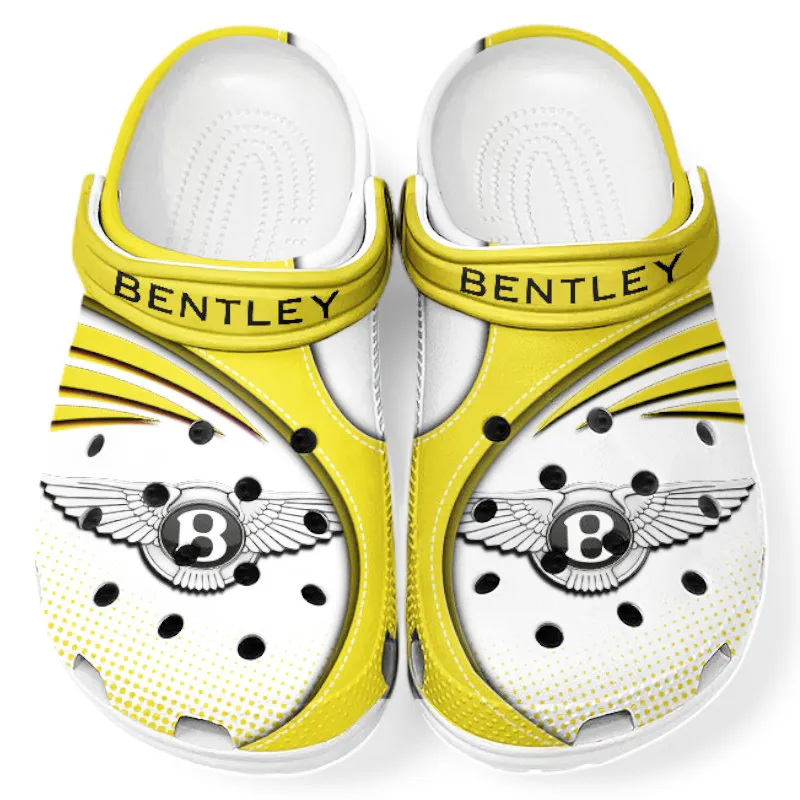 All Over Print High-End Coupe Clog, Automotive Lifestyle Inspired Shoes for Car Enthusiasts CAR181 - Yellow