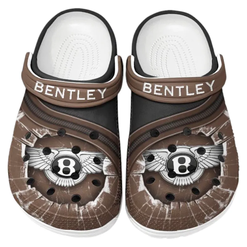 All Over Print High-End Coupe Clog, Automotive Lifestyle Inspired Shoes for Car Enthusiasts CAR188 - Brown